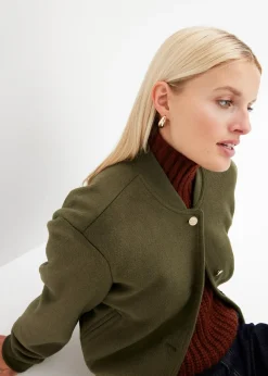 Femme bonprix Tailles Petite|Vestes & Manteaux|Blouson aspect laine