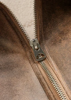 Femme bonprix Vestes & Manteaux|Blouson aviateur effet peau de mouton