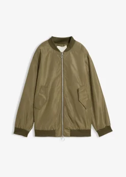 bonprix Blouson aviateur large à doublure léopard|Femme Vestes & Manteaux