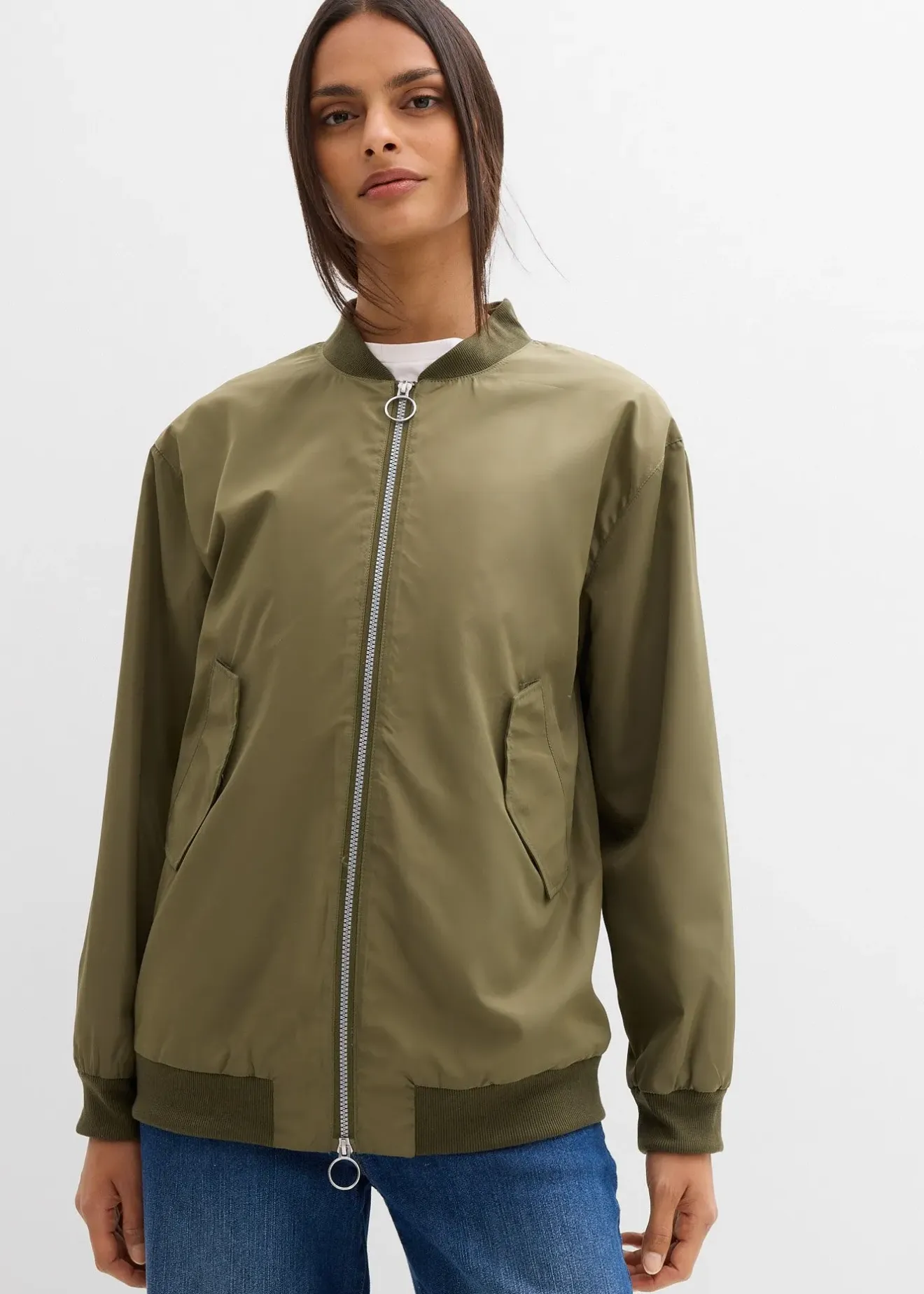 bonprix Blouson aviateur large à doublure léopard|Femme Vestes & Manteaux