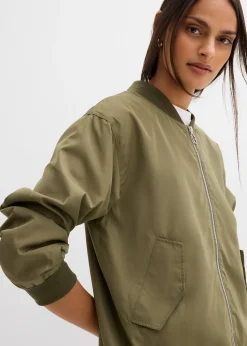 bonprix Blouson aviateur large à doublure léopard|Femme Vestes & Manteaux