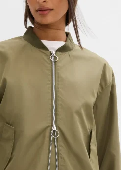 bonprix Blouson aviateur large à doublure léopard|Femme Vestes & Manteaux