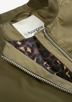 bonprix Blouson aviateur large à doublure léopard|Femme Vestes & Manteaux