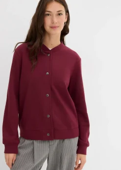 Femme bonprix Sweats|Blouson boutonné en molleton