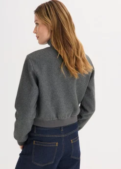 bonprix Blouson court en maille bouclette|Femme Vestes & Manteaux