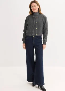 bonprix Blouson court en maille bouclette|Femme Vestes & Manteaux