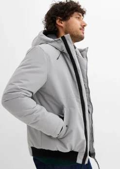 bonprix Blouson d’hiver à capuche et détails sportifs|Homme Vestes
