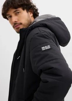 Homme bonprix Vestes|Blouson d’hiver matelassé à capuche