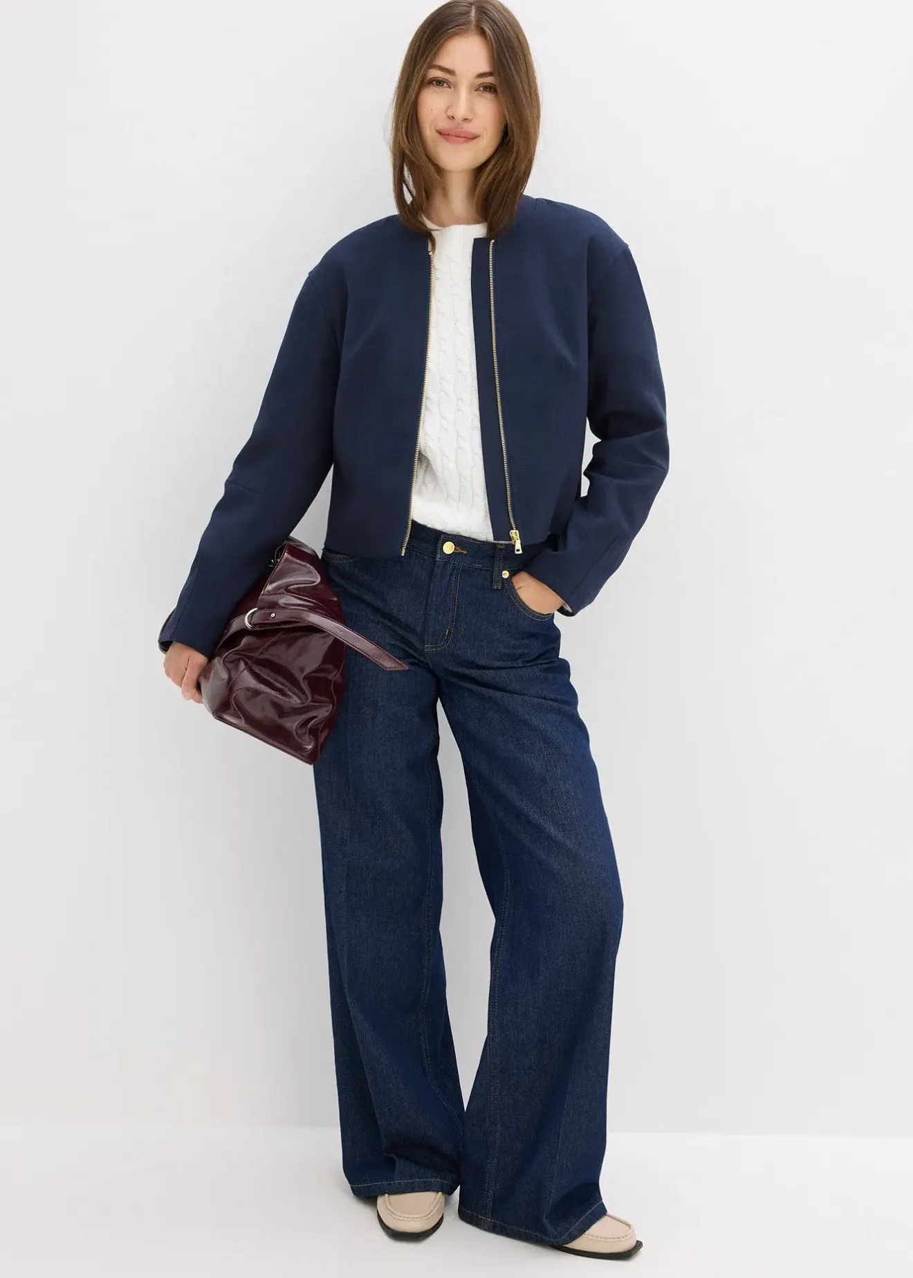 Femme bonprix Vestes & Manteaux|Blouson doux en viscose mélangée