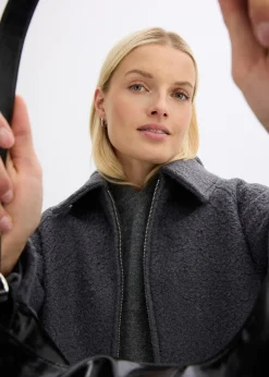 Femme bonprix Vestes & Manteaux|Blouson en maille bouclette douce