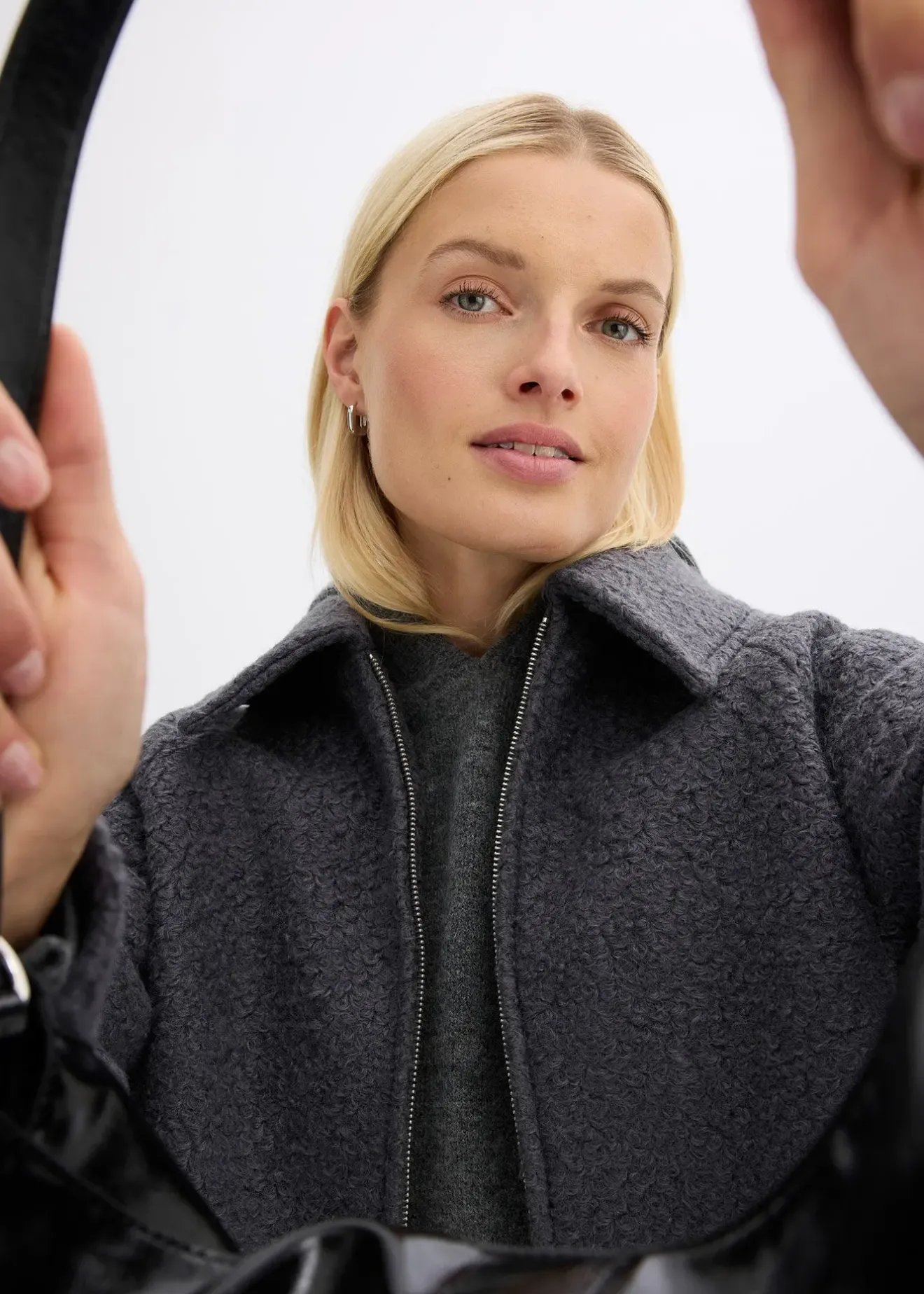 Femme bonprix Vestes & Manteaux|Blouson en maille bouclette douce