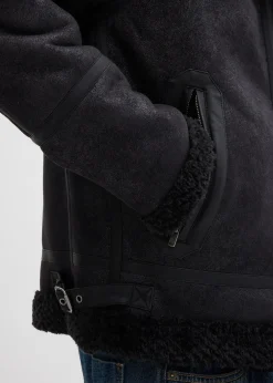 bonprix Blouson enduit doublé sherpa|Homme Vestes