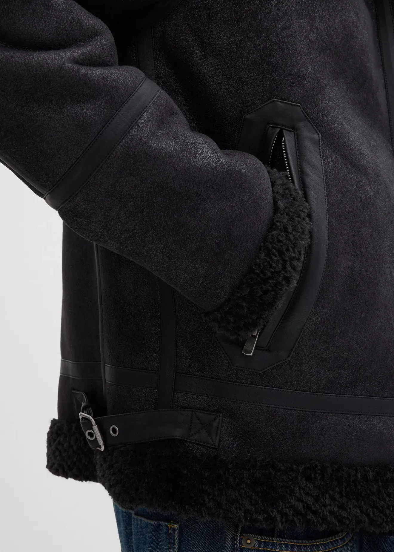 bonprix Blouson enduit doublé sherpa|Homme Vestes