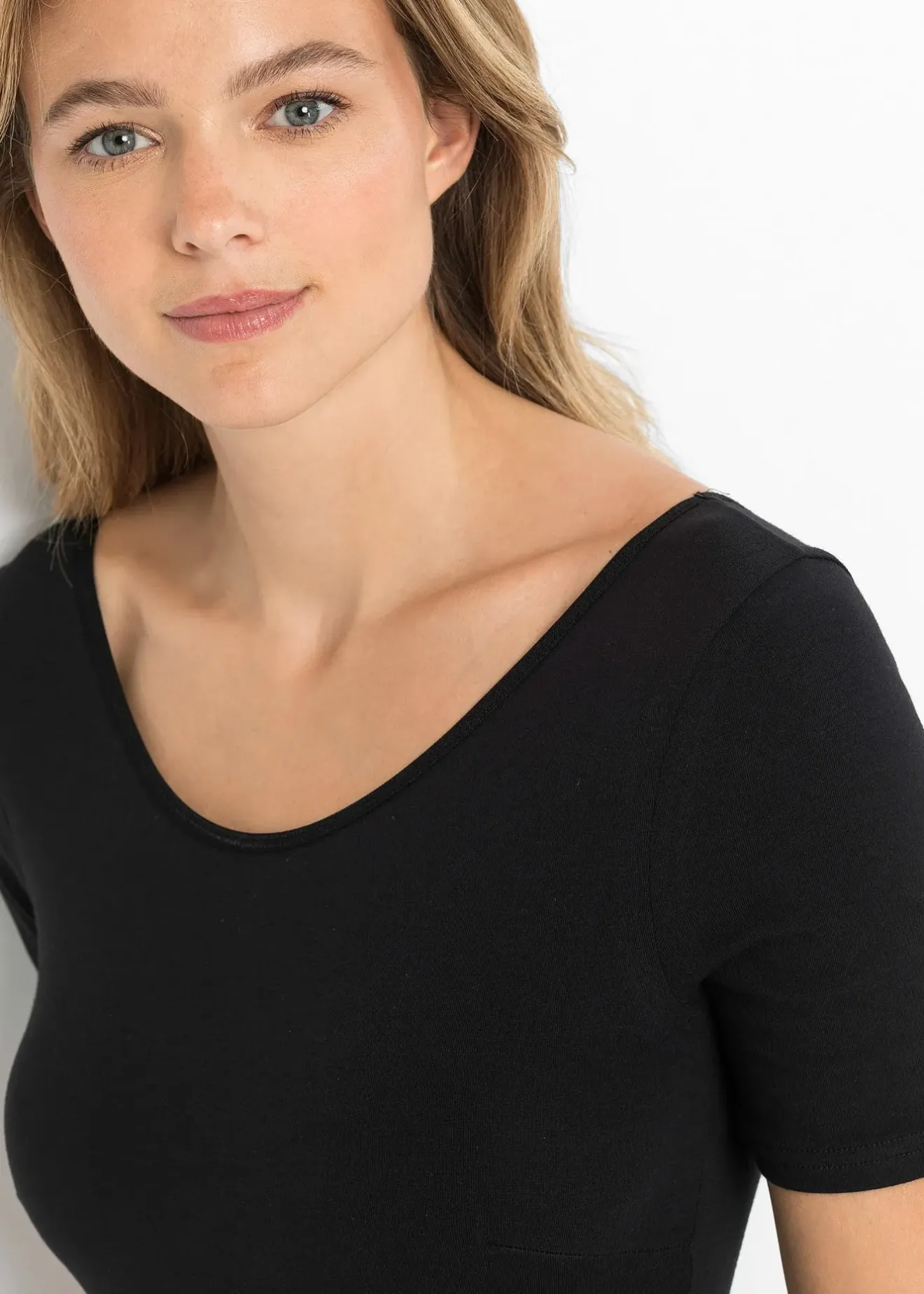 Femme bonprix Basiques|Bodies|Body coton manches coude