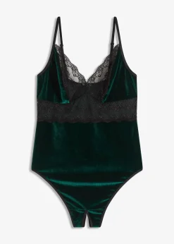 bonprix Body en velours ouvert|Femme Bodies|Lingerie Érotique
