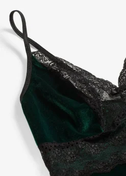 bonprix Body en velours ouvert|Femme Bodies|Lingerie Érotique