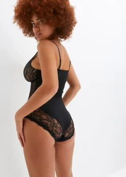 Femme bonprix Bodies|Dessous|Body sans armatures avec dentelle