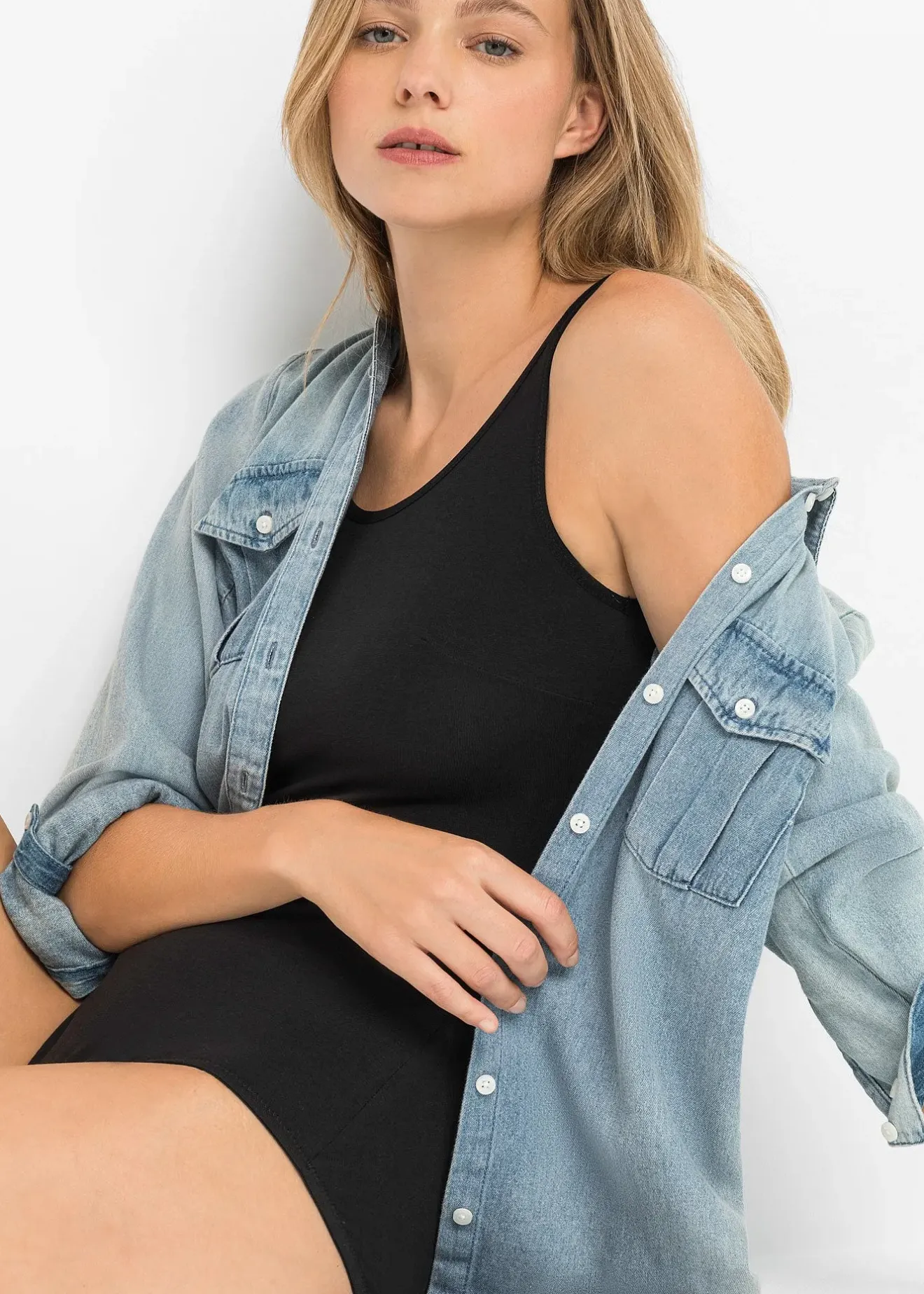 Femme bonprix Basiques|Bodies|Body sans armatures en coton