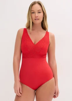 Femme bonprix Bodies|Lingerie Sculptante|Body sculptant avec dentelle cœurs, maintien modéré