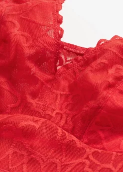 Femme bonprix Bodies|Lingerie Sculptante|Body sculptant avec dentelle cœurs, maintien modéré