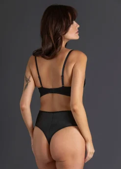 Femme bonprix Lingerie Érotique|Grands Bonnets D-H|Body-string ouvert effet mouillé