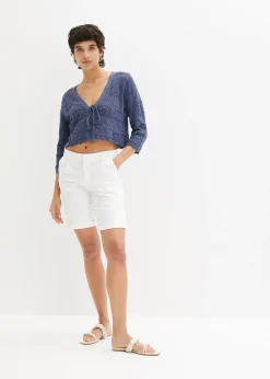 bonprix Boléro ajouré, manches 3/4|Femme Maille|Pulls & Gilets