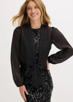 Femme bonprix Mode Festive|Vestes & Manteaux|Boléro en tulle fin avec détail à nouer