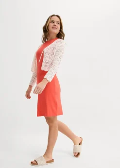 bonprix Boléro manches 3/4 en maille ajourée|Enfant Vêtements Enfant|Filles 9-16 Ans·Pulls & Sweats