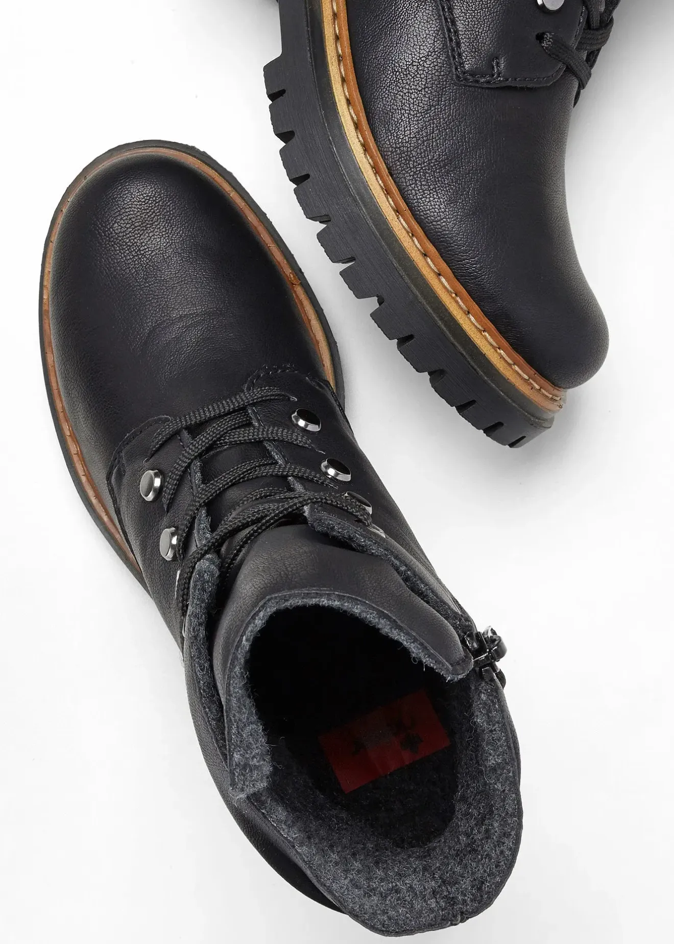 Femme Rieker Chaussures D'Hiver Fourrées|Marques|Boots à lacets fourrées et confortables