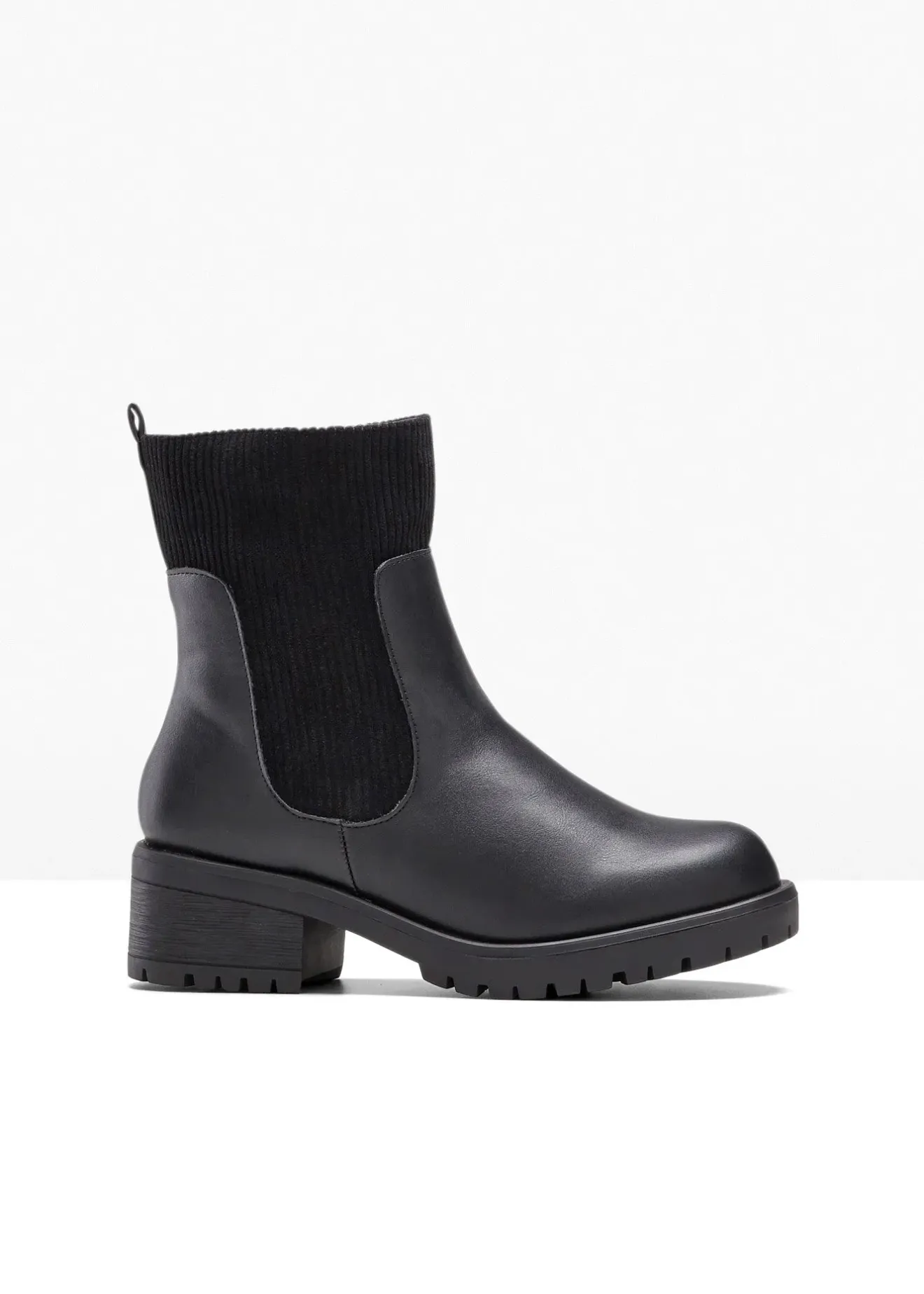 bonprix Boots avec empiècement en velours côtelé|Femme Boots