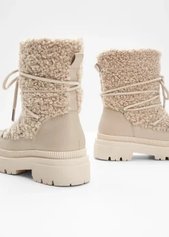 bonprix Boots fourrées à lacets|Femme Chaussures D'Hiver Fourrées|Boots