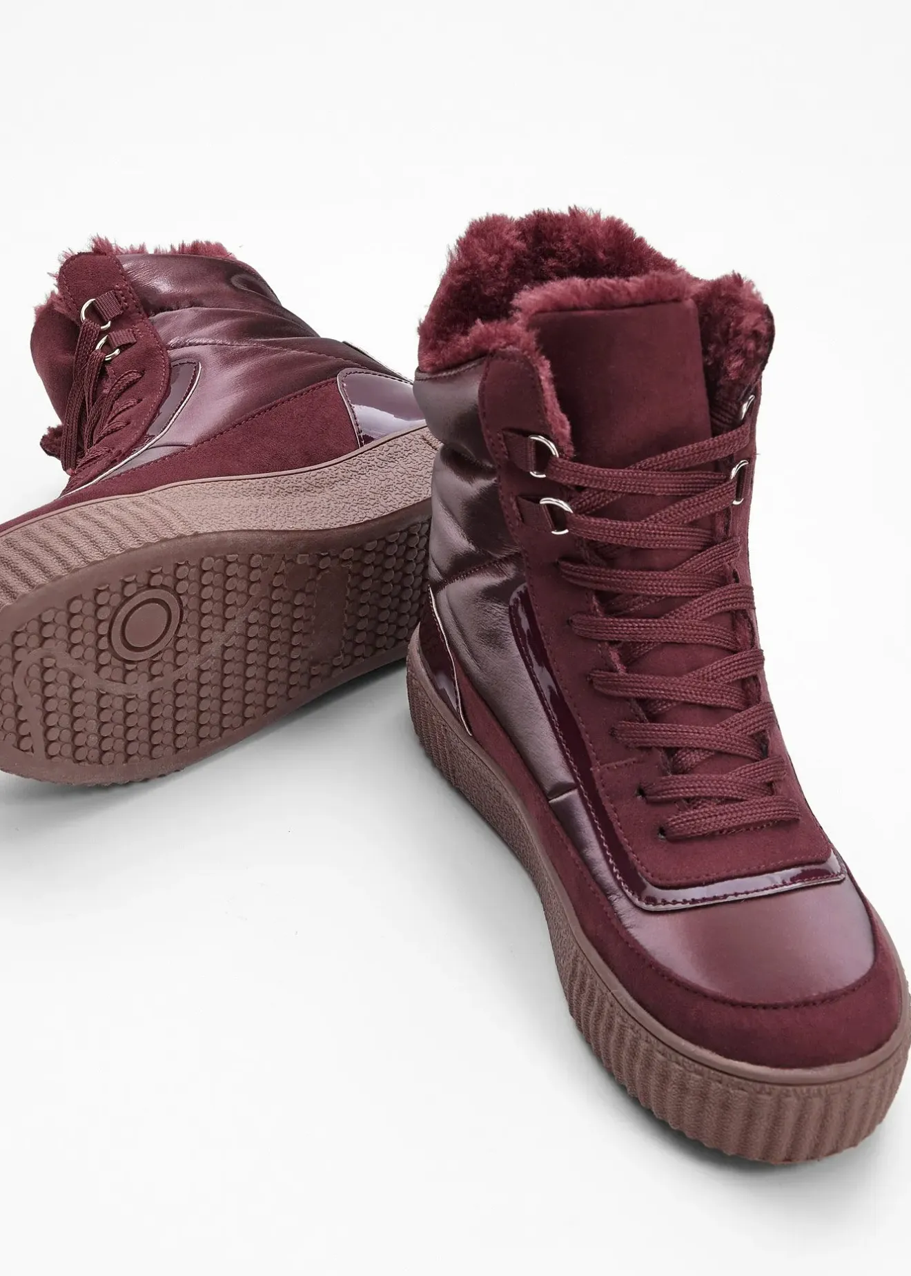 bonprix Boots fourrées à lacets|Femme Chaussures D'Hiver Fourrées|Chaussures Confort