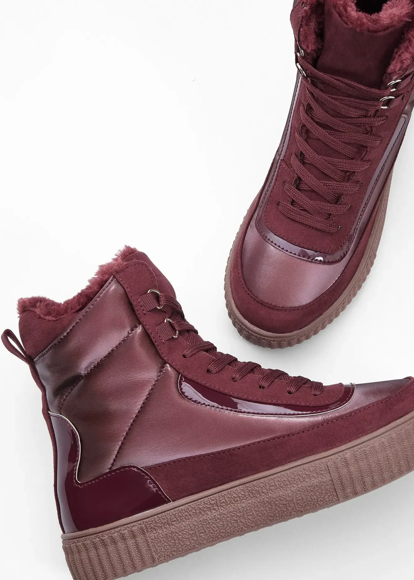 bonprix Boots fourrées à lacets|Femme Chaussures D'Hiver Fourrées|Chaussures Confort