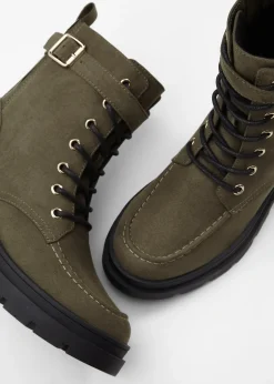 bonprix Boots lacées avec boucle|Femme Chaussures D'Hiver Fourrées|Boots