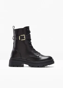 Femme bonprix Chaussures D'Hiver Fourrées|Boots|Boots lacées avec boucle