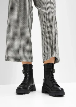 Femme bonprix Chaussures D'Hiver Fourrées|Boots|Boots lacées avec boucle