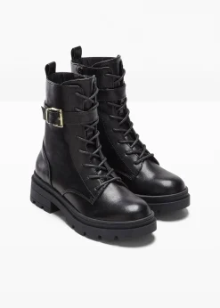 Femme bonprix Chaussures D'Hiver Fourrées|Boots|Boots lacées avec boucle