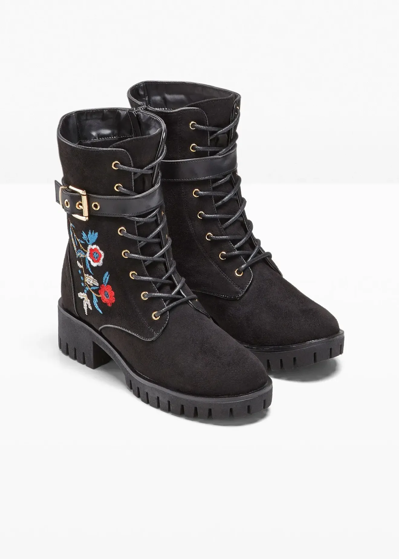 bonprix Boots lacées avec broderies|Femme Boots