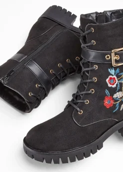 bonprix Boots lacées avec broderies|Femme Boots