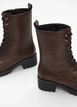 bonprix Boots lacées et doublées|Femme Chaussures D'Hiver Fourrées|Boots