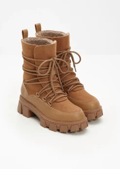 Femme bonprix Chaussures D'Hiver Fourrées|Boots|Boots lacées et doublées