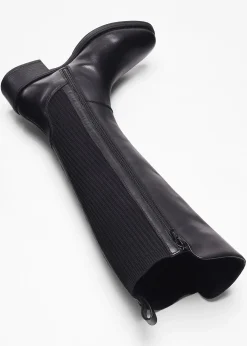 bonprix Bottes en cuir|Femme Chaussures D'Hiver Fourrées|Bottes