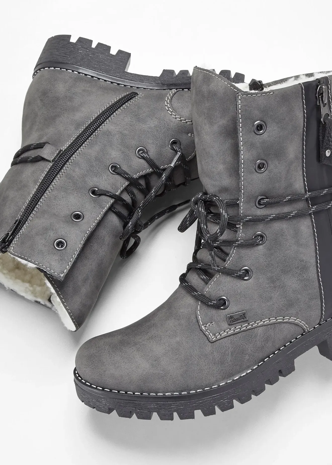 Rieker Bottes lacées|Femme Marques|Bottes