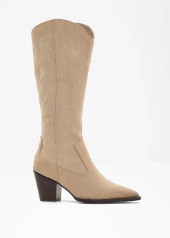 Femme bonprix Bottes|Bottes western à broderies