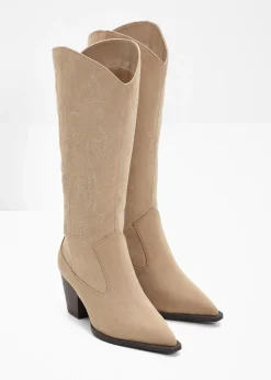 Femme bonprix Bottes|Bottes western à broderies