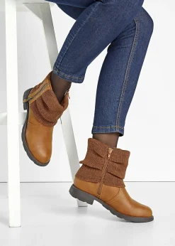 bonprix Bottines à empiècement en maille|Femme Boots