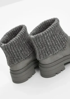 Femme bonprix Chaussures D'Hiver Fourrées|Boots|Bottines Chelsea à empiècement maille