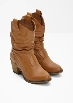 bonprix Bottines western à fronces|Femme Bottines