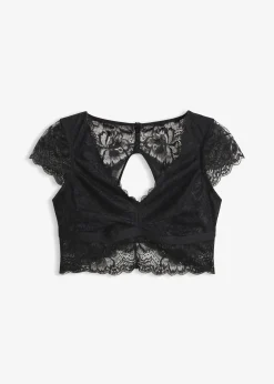 Femme bonprix Dessous|Soutiens-Gorge|Brassière à dentelle florale, sans armatures