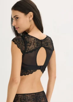 Femme bonprix Dessous|Soutiens-Gorge|Brassière à dentelle florale, sans armatures